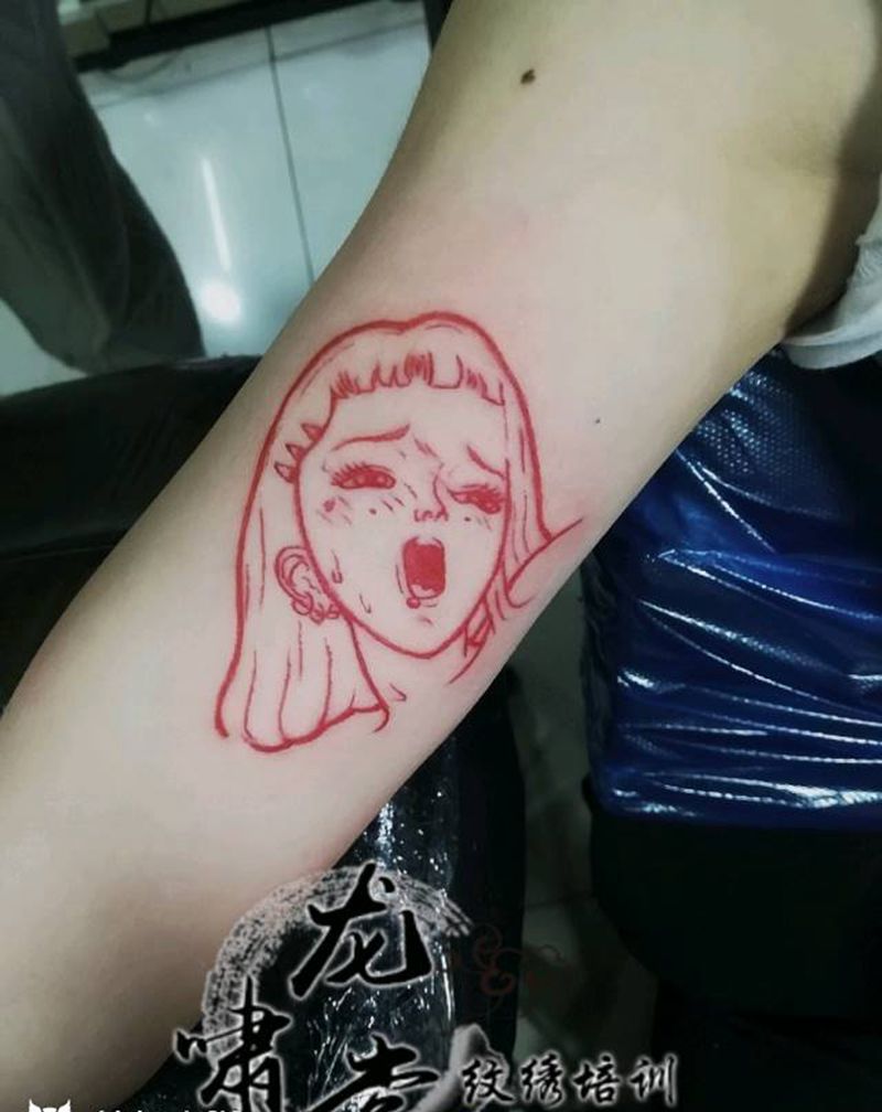 二次元女纹身图片