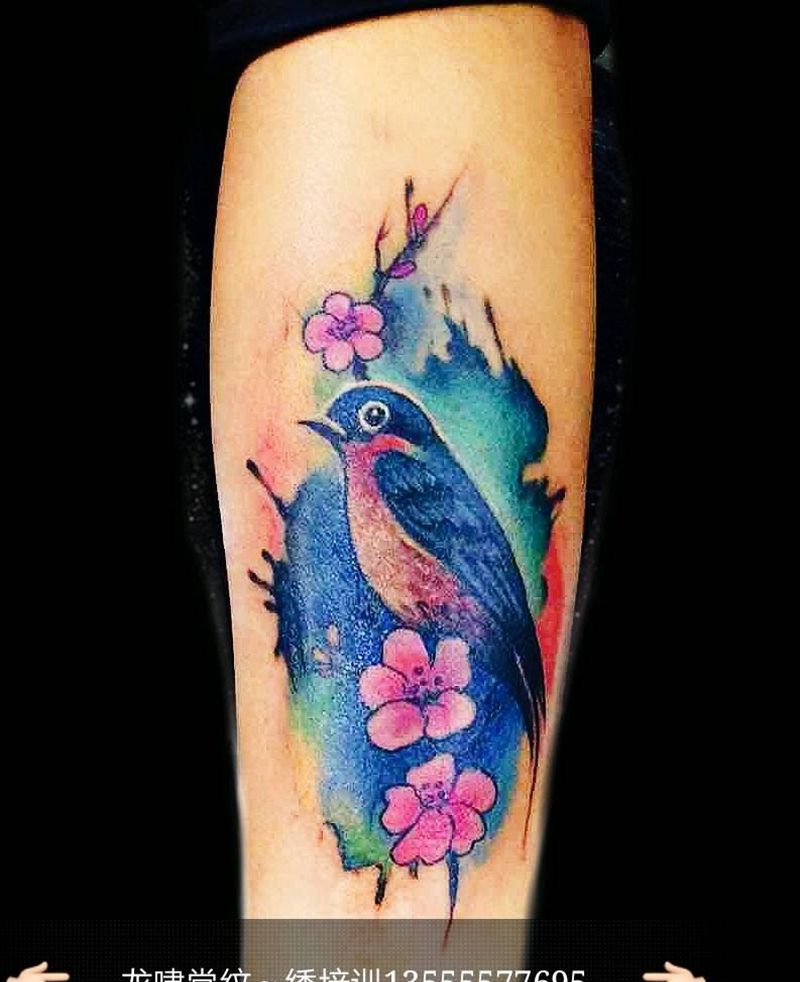 鸟纹身图片_手臂纹身图案