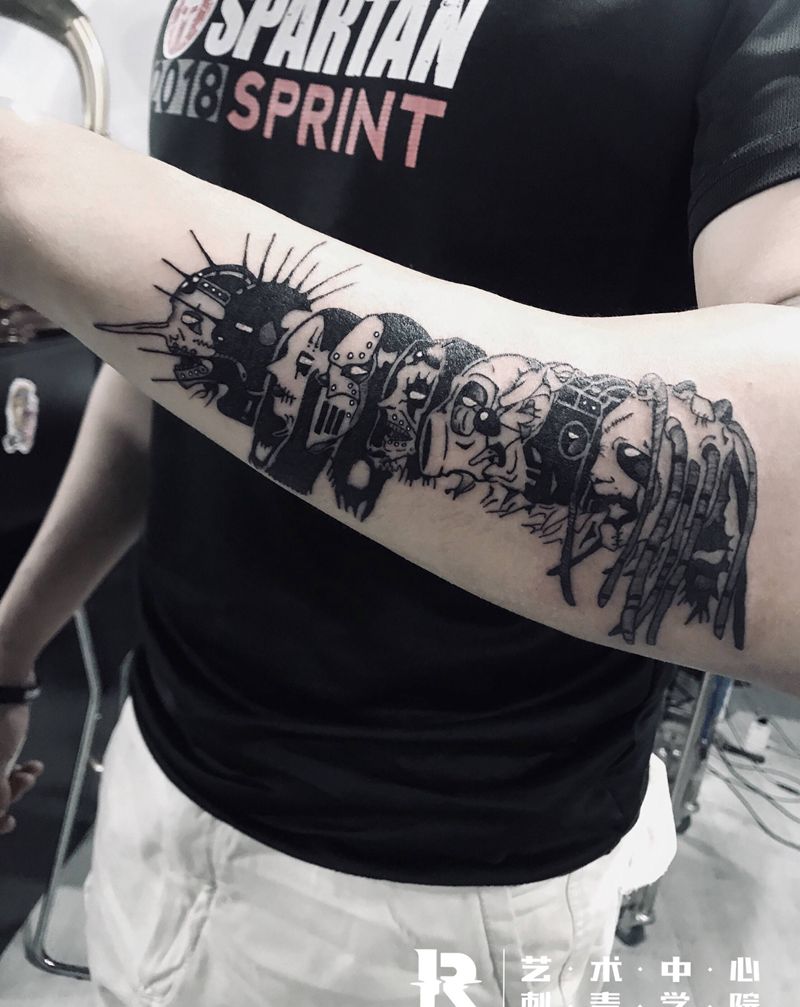 Slipknot乐队纹身图片_手臂手部纹身图案