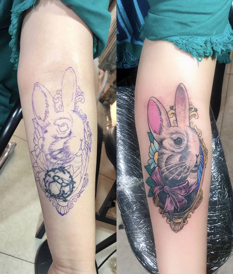 遮盖纹身图片_手臂新传统纹身图案