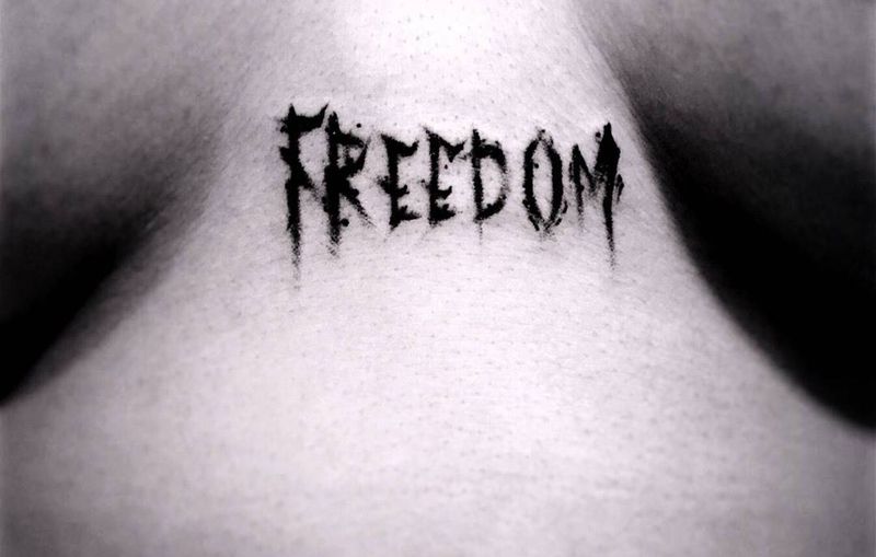 花式字体纹身图片_原创字符清新传统国画胸部腰部腹部成品纹身图案