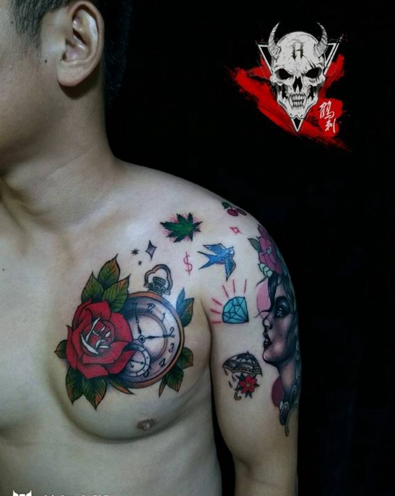 花姑娘哦纹身图片