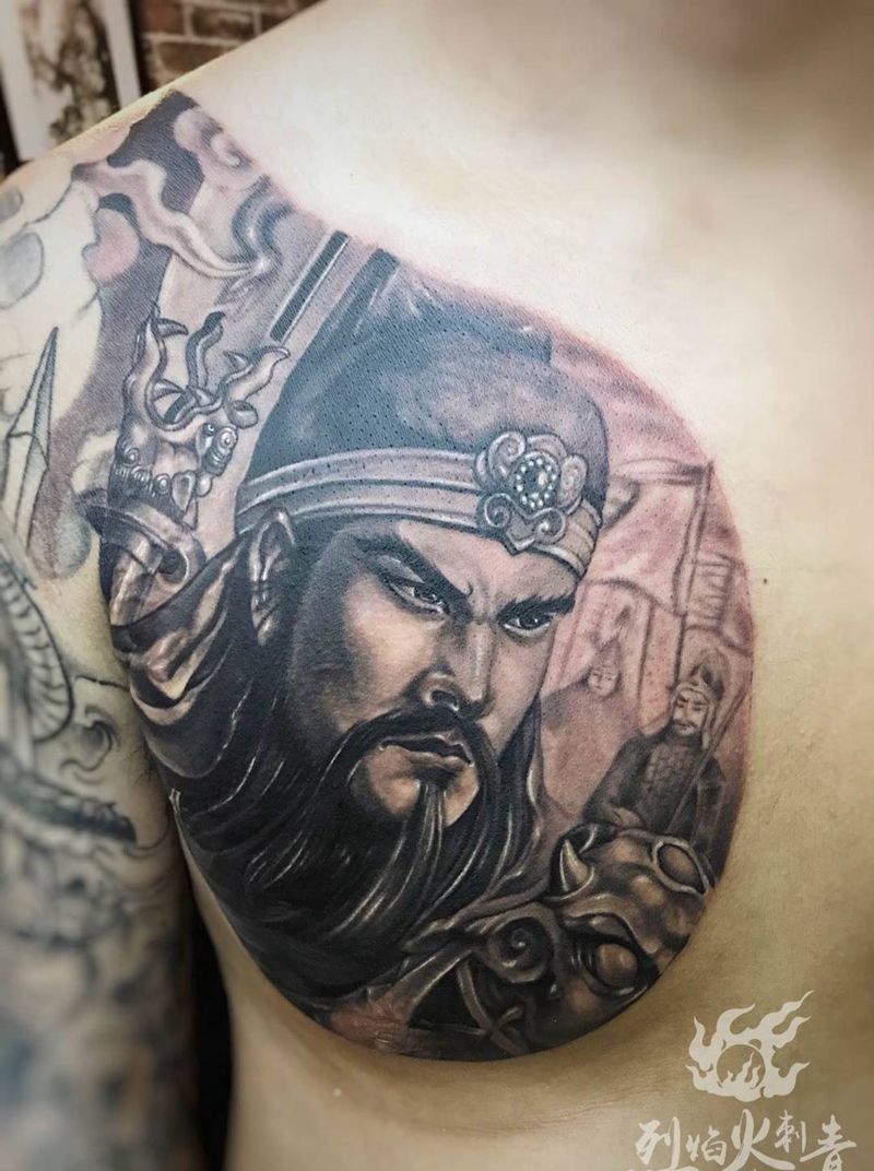 关公纹身图片