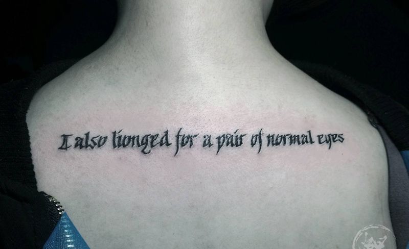 背部纹身图片_背部清新几何字符图腾原创成品纹身图案