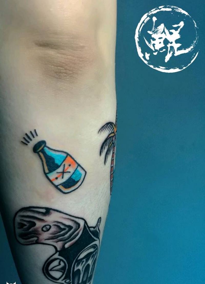 小纹身图片_手臂传统静物原创成品纹身图案