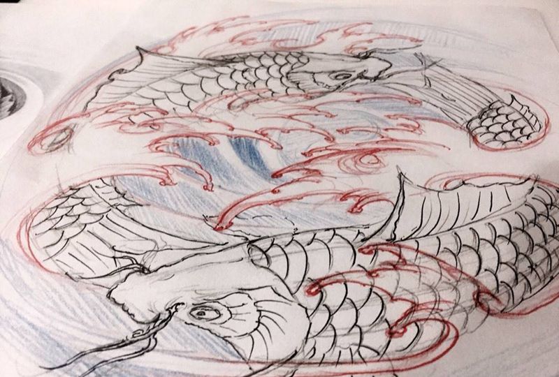 根据顾客要求设计的阴阳鱼