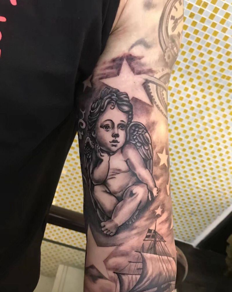 天使纹身图片