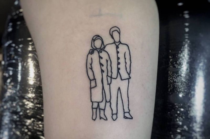 小清新纹身图片_成品插画手臂清新习俗人物原创纹身图案