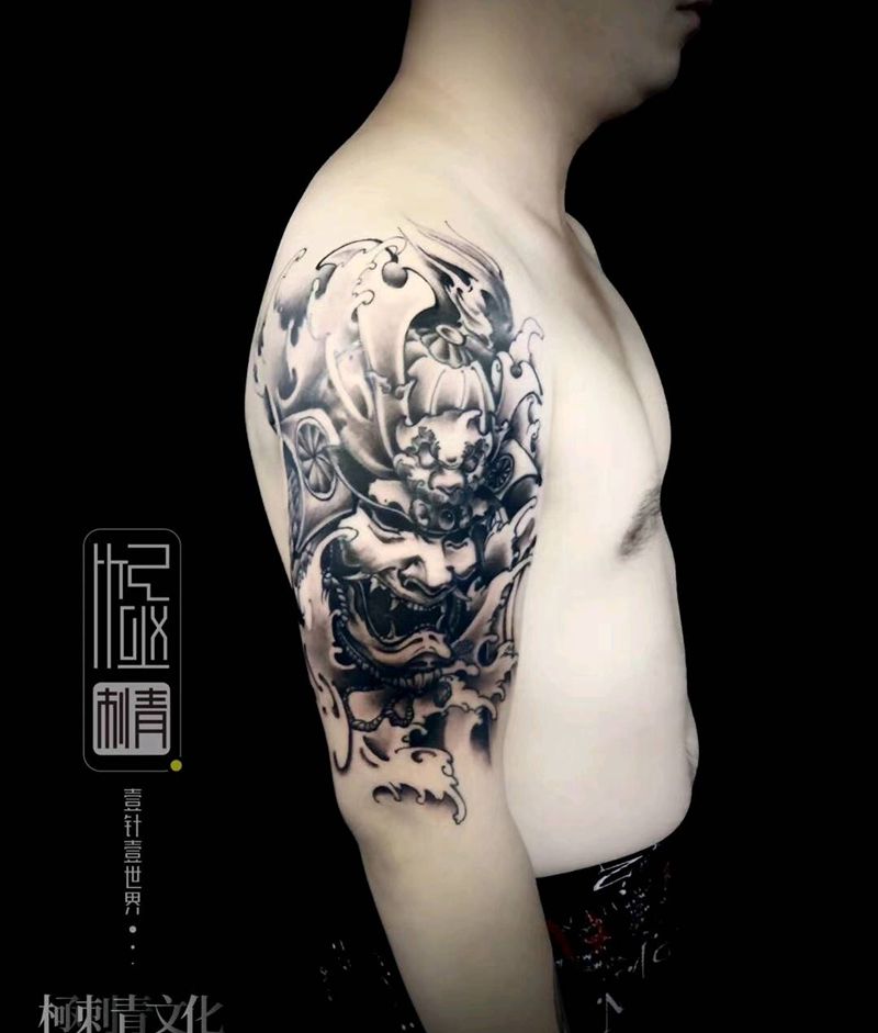 鬼武士纹身图片_老传统新传统纹身图案