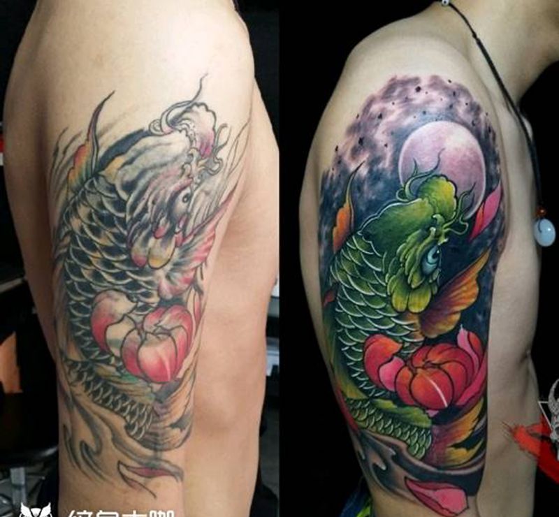 修改纹身图片_肩部纹身图案