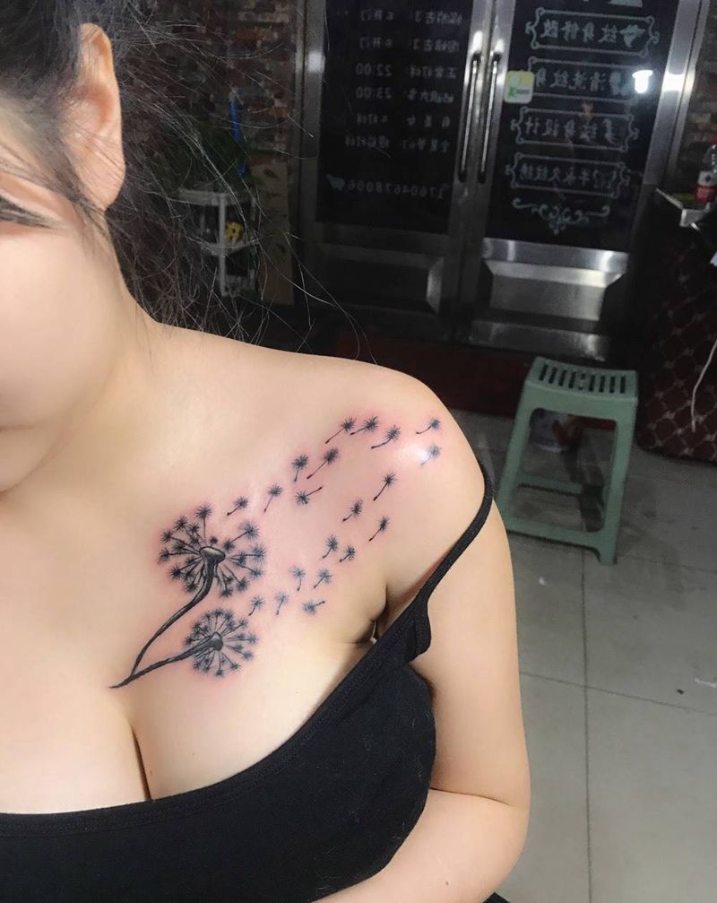 蒲公英纹身图片