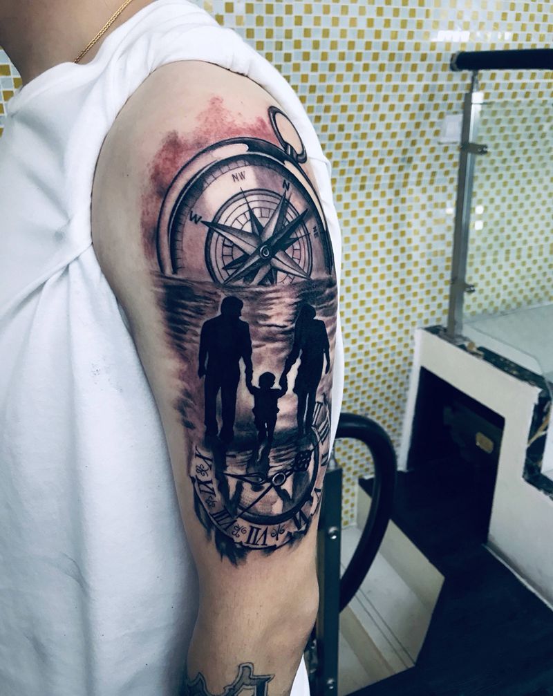 一家三口纹身图片