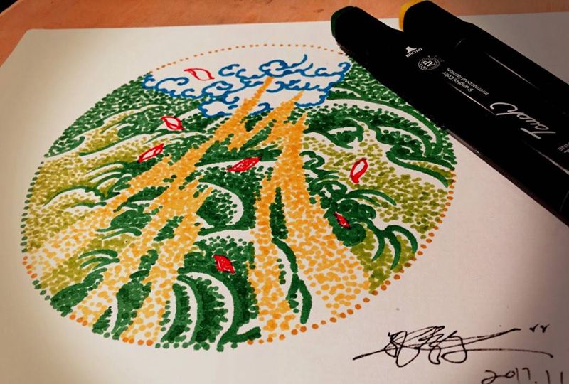 笔太粗，下次换细的玩✍