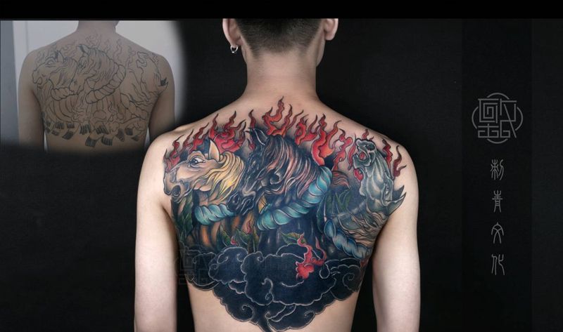 背部(遮盖)纹身图片_背部纹身图案