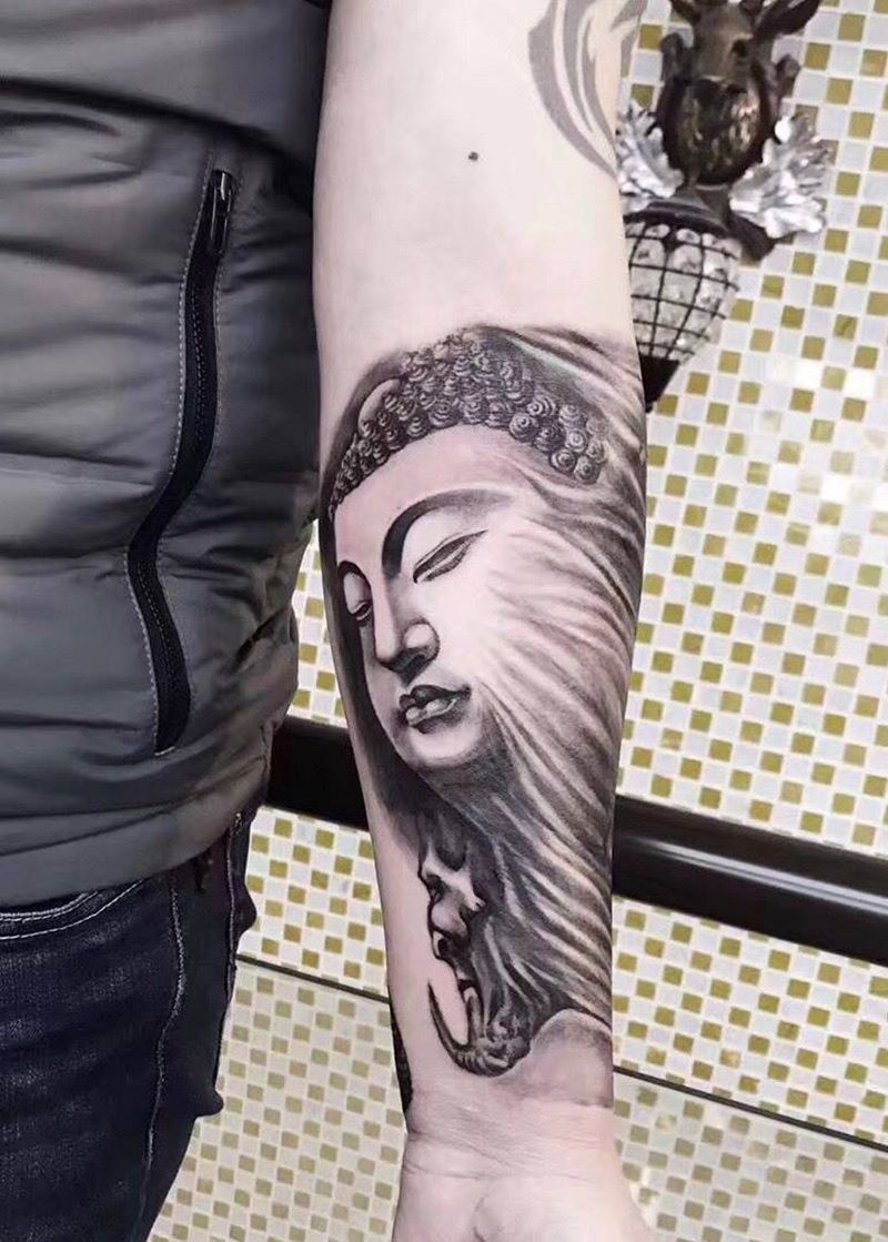 佛魔一念之间纹身图片