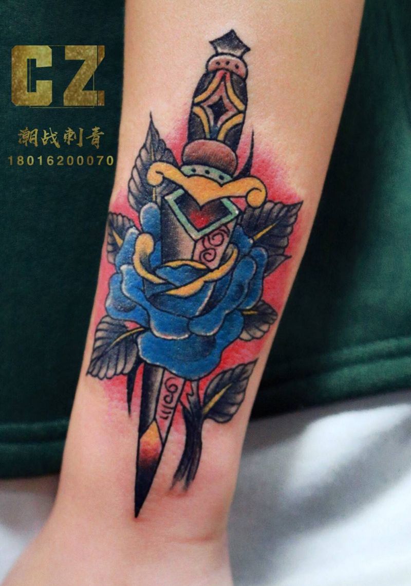 经典old school纹身图片_手臂Old School纹身图案