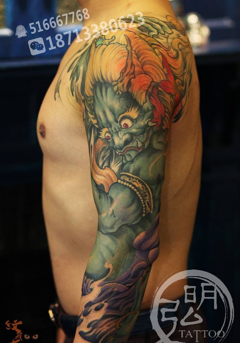 新传统风纹身图片