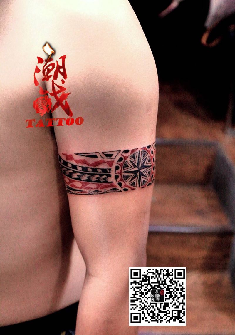 图腾臂环纹身图片_成品手臂欧美图腾宗教原创纹身图案