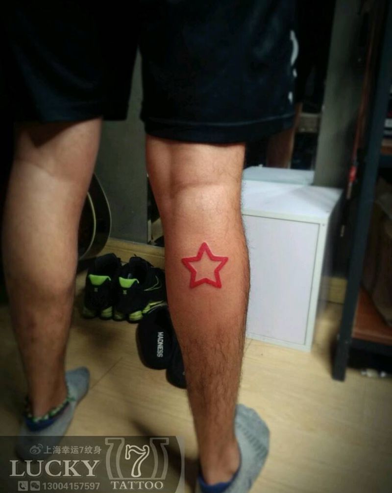 五角星|图腾|幸运7纹身纹身图片_腿部图腾成品纹身图案