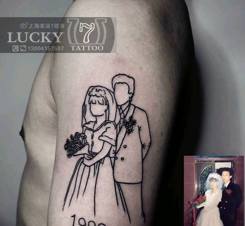 照片简笔画|幸运7纹身纹身图片_手臂图腾原创成品纹身图案