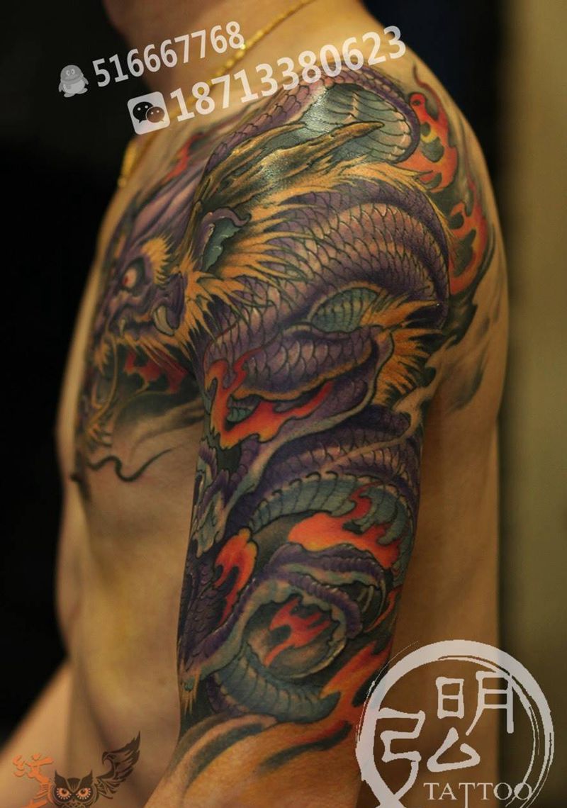 本人作品新传统风纹身图片