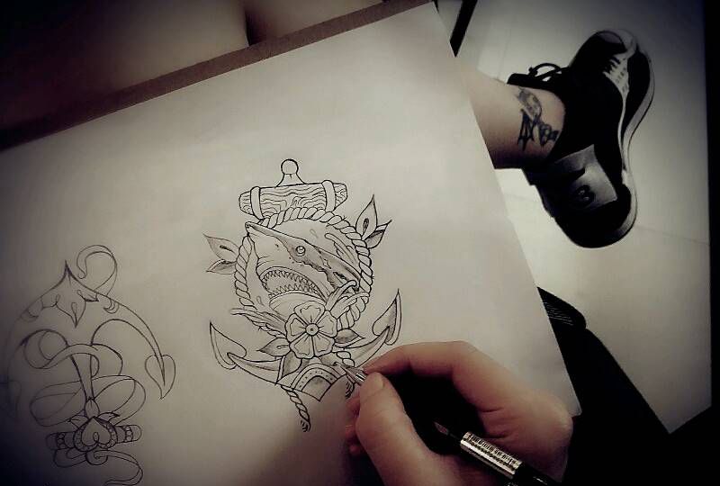 幸运7纹身纹身图片_原创手稿纹身图案