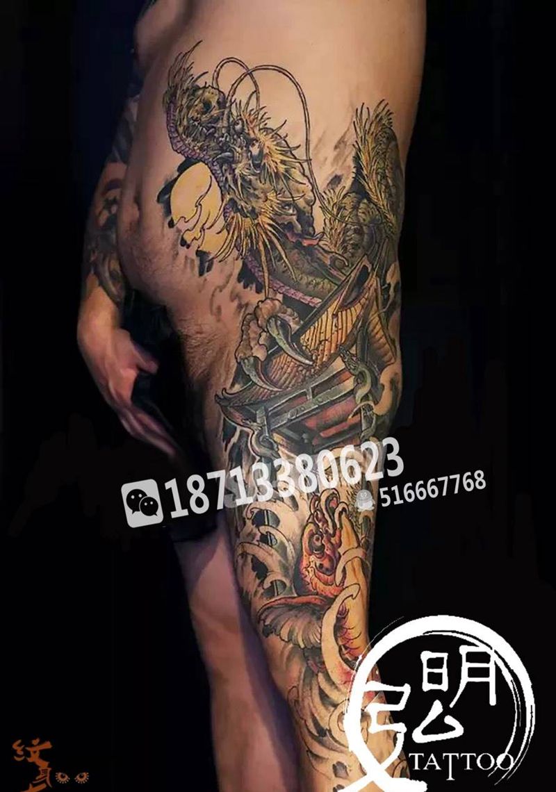 本人作品 新传统风纹身图片