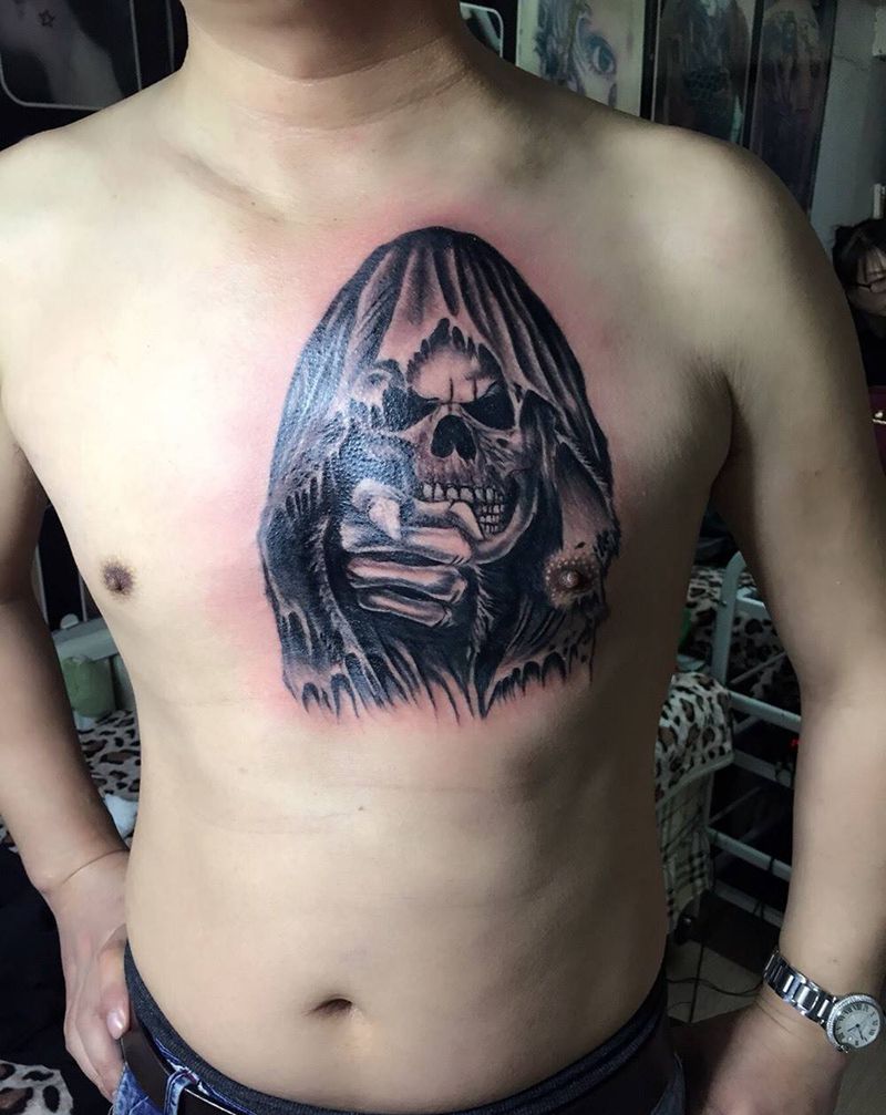死神☠️纹身图片