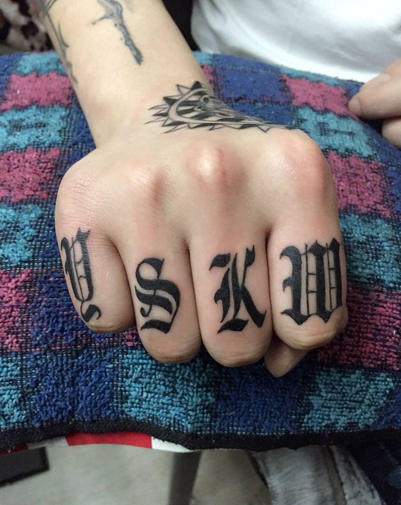 欧美风哥特体英文纹身图片