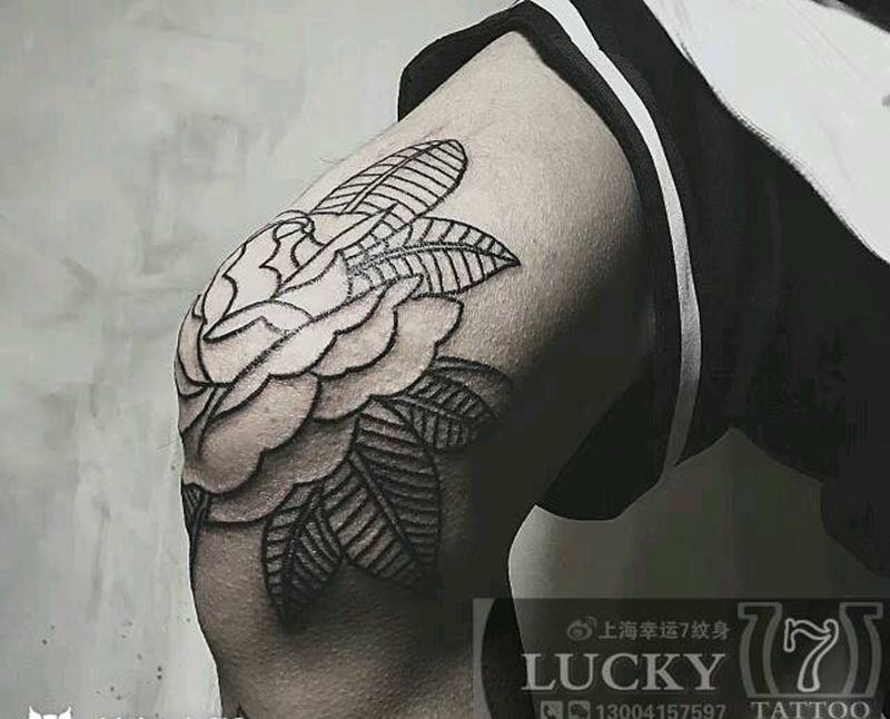 玫瑰|幸运7纹身纹身图片_欧美植物图腾原创成品纹身图案