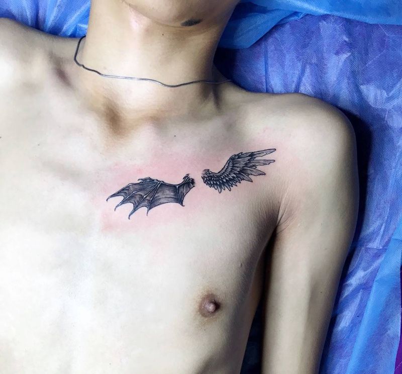 翅膀纹身图片