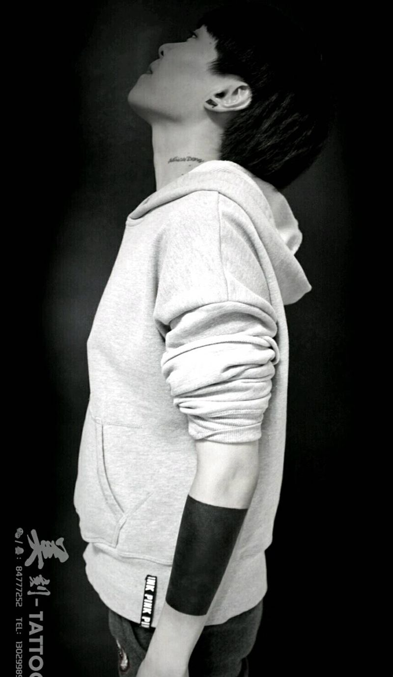 黑臂啦！！！！…纹身图片_手臂欧美几何原创成品纹身图案