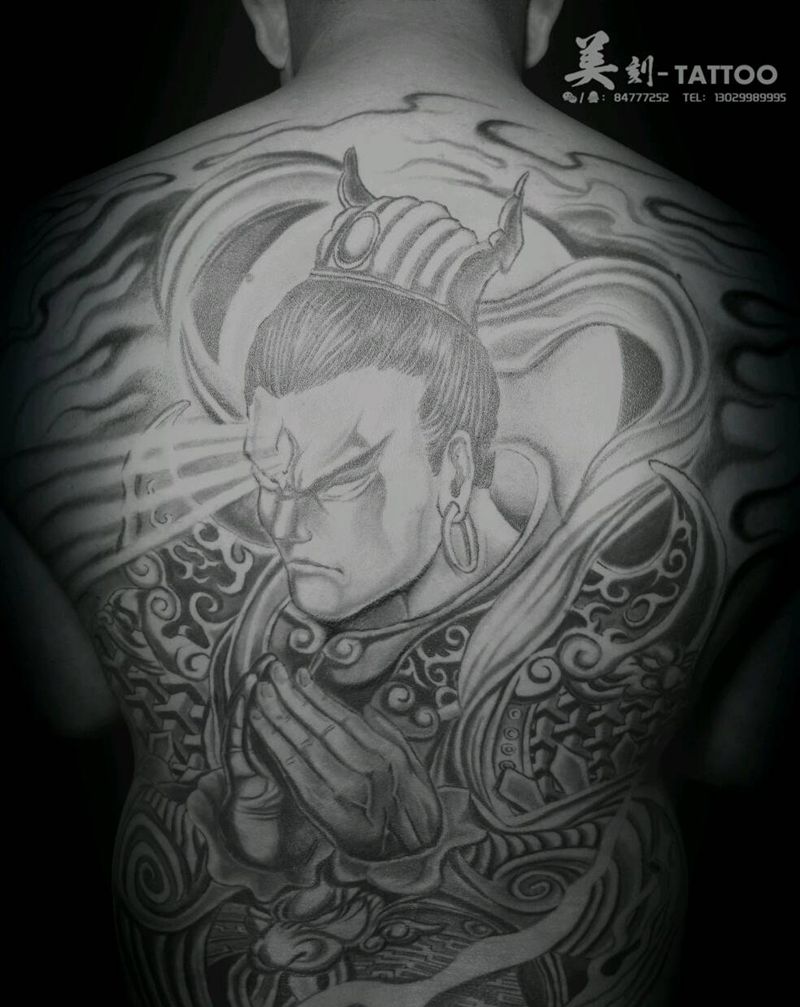 二郎神纹身图片