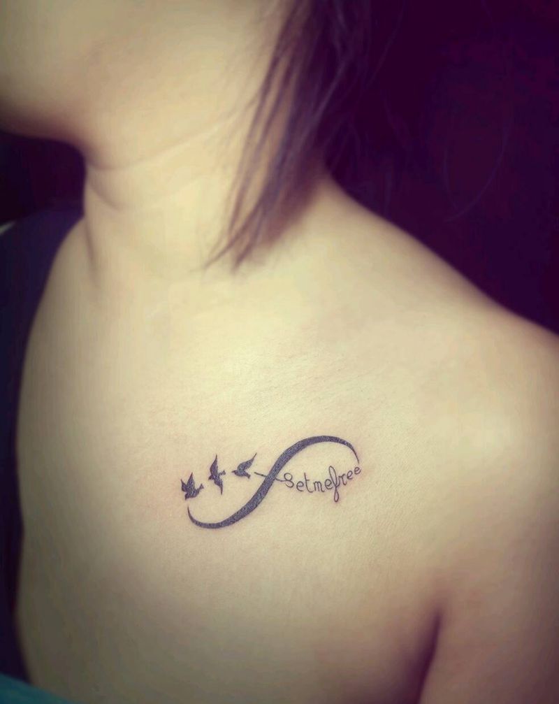 小清新纹身图片_胸部欧美清新字符成品纹身图案