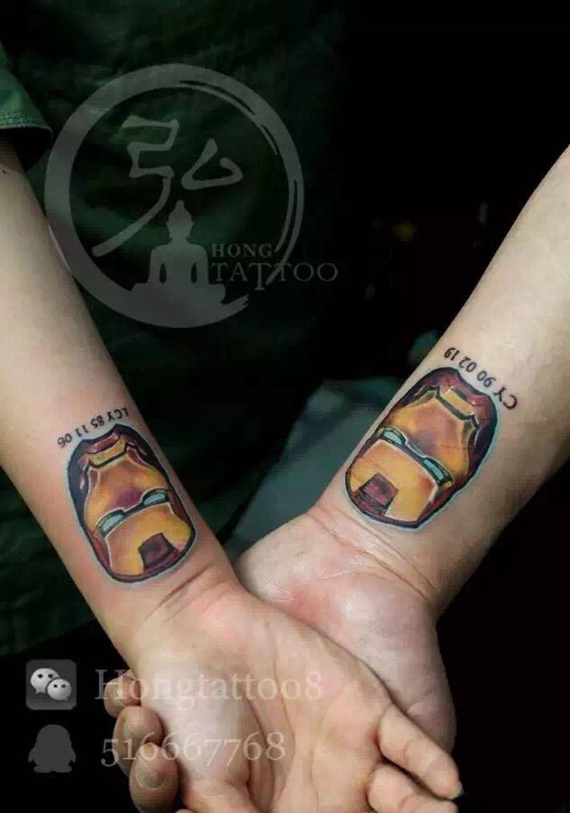 钢铁侠纹身图片