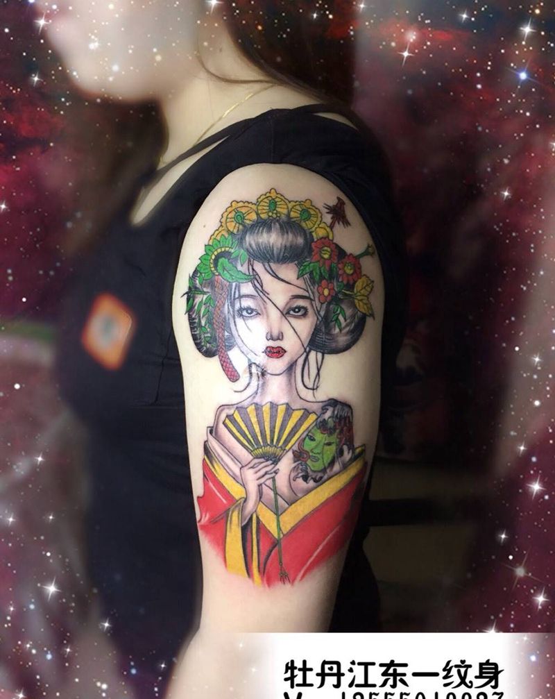 艺妓纹身图片