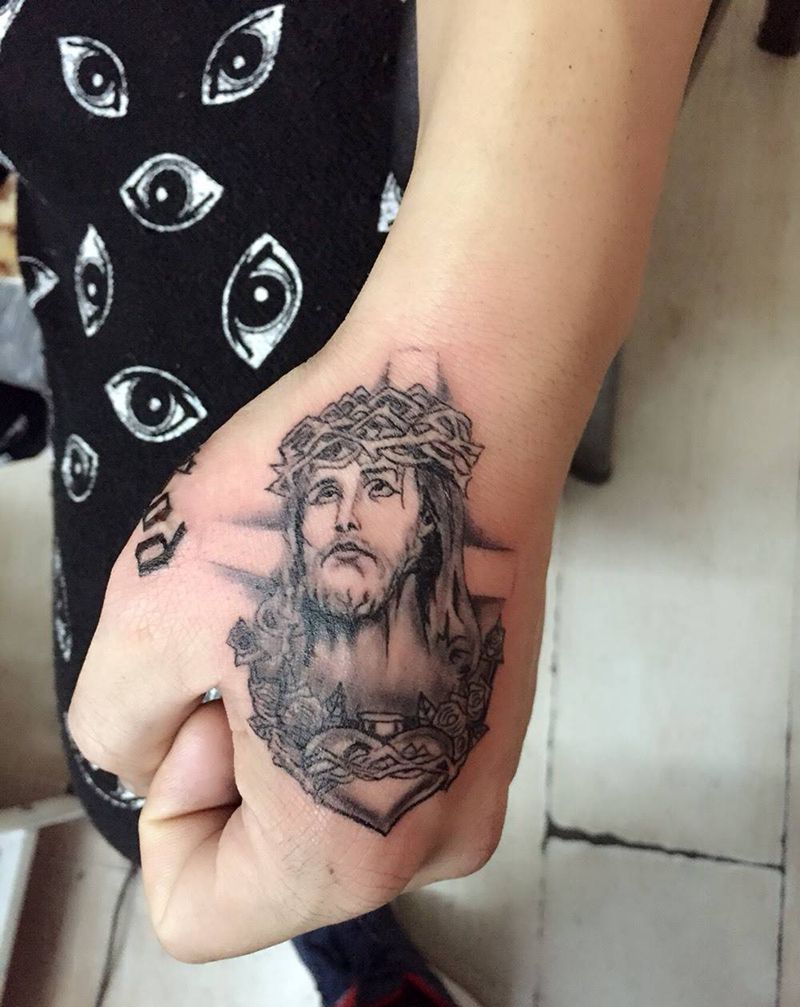 耶稣纹身纹身图片