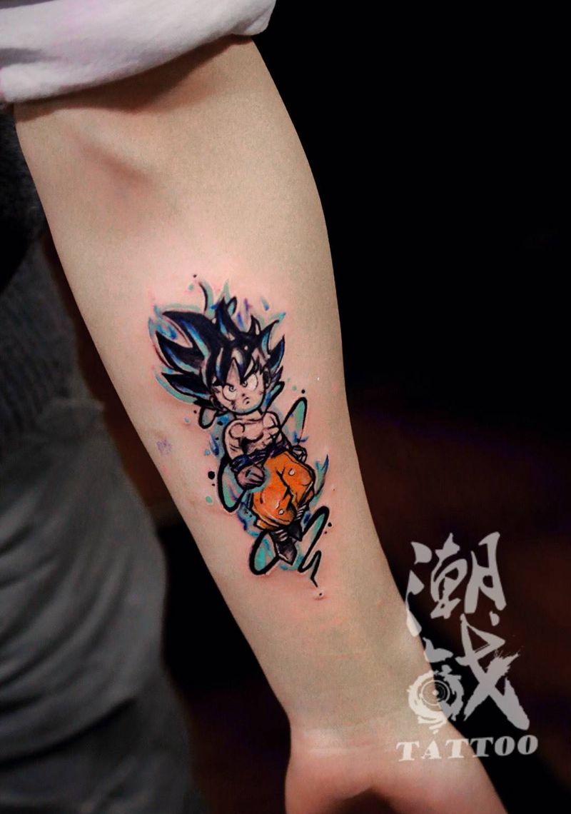 卡通纹身图片_手臂New School卡通漫画纹身图案