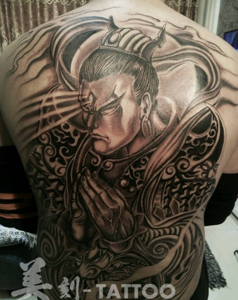 二郎真君纹身图片