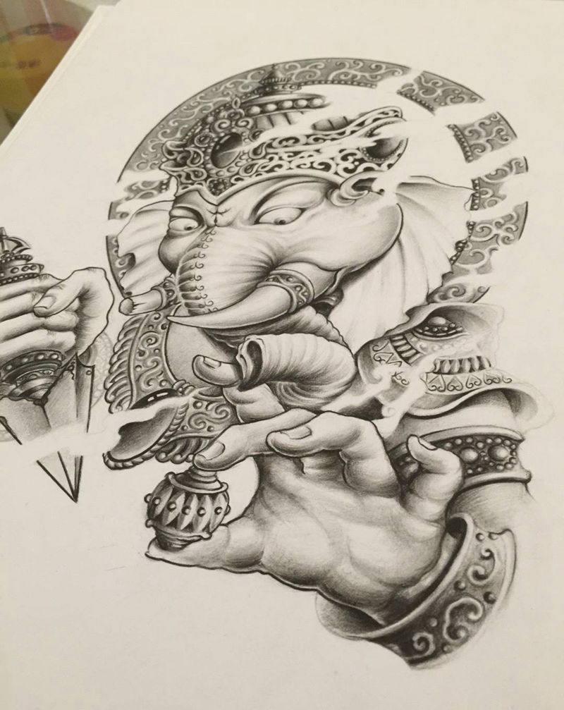 手稿设计纹身图片