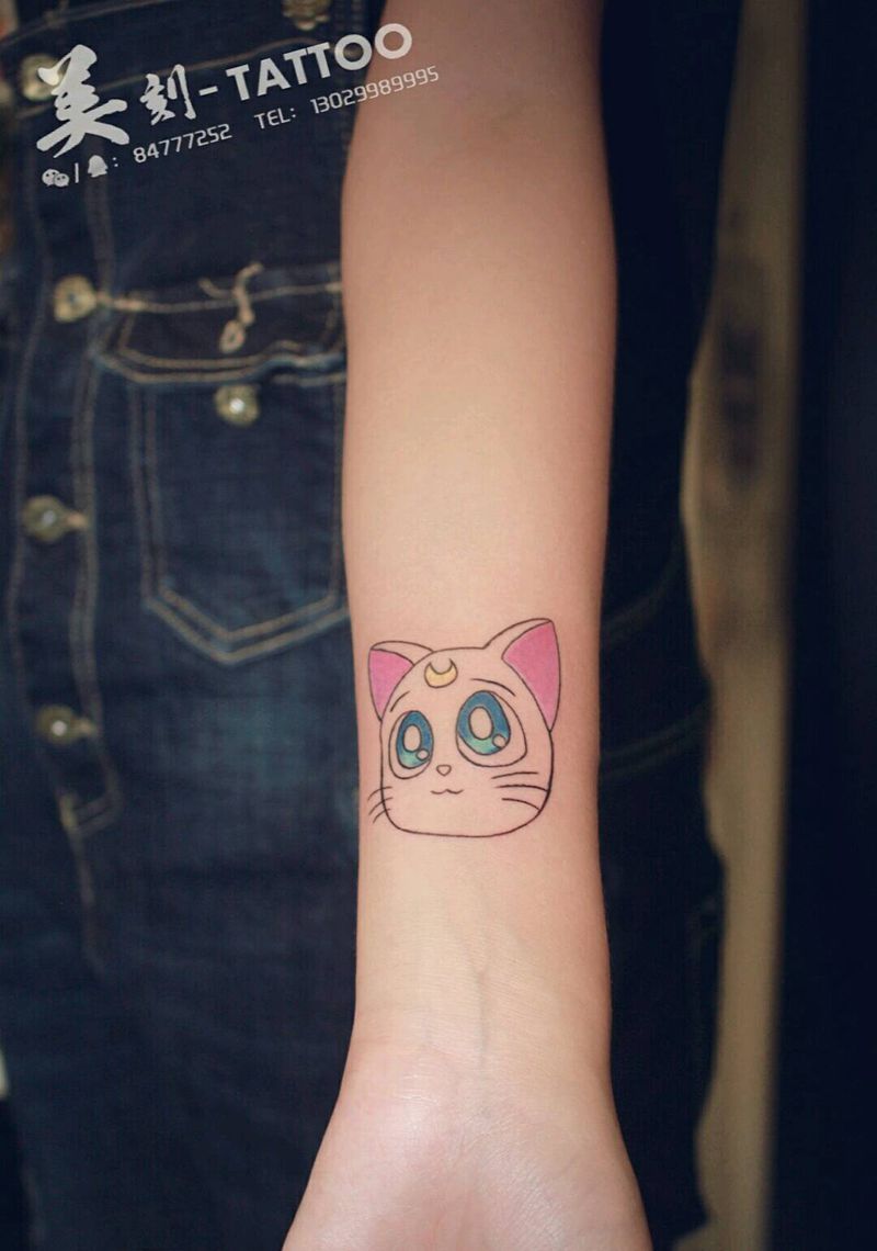 美少女战士纹身图片_手臂手部欧美清新贴纸动物原创成品插画纹身图案