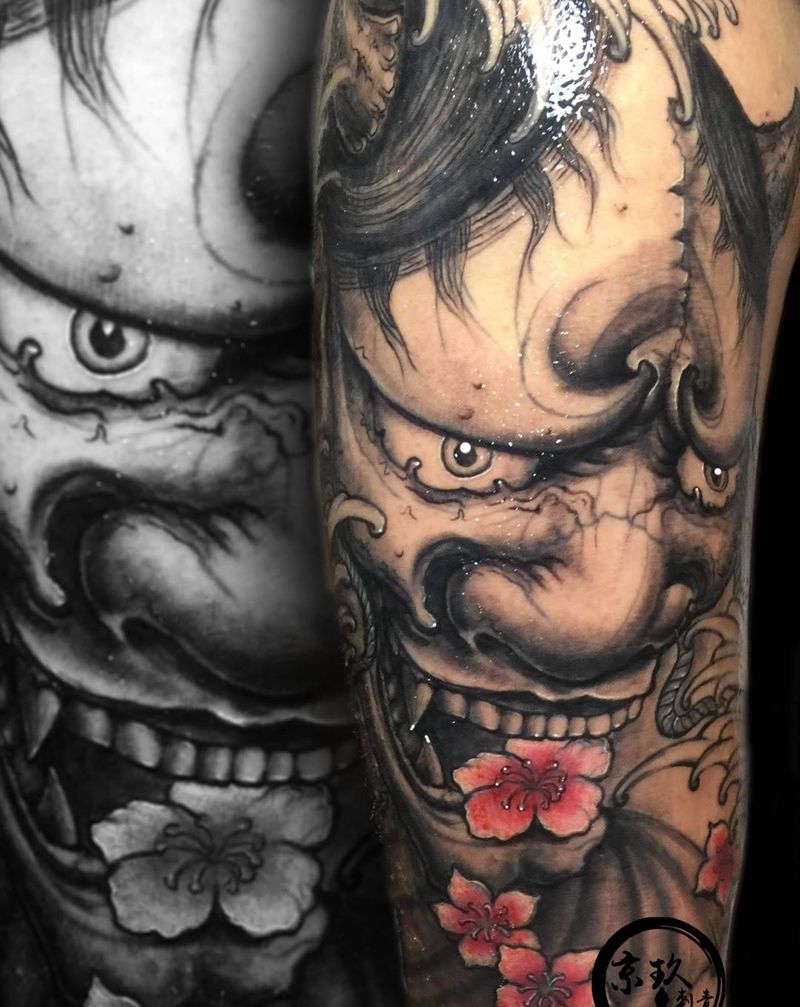 修改添加纹身图片_鬼神修改传统肩部成品纹身图案