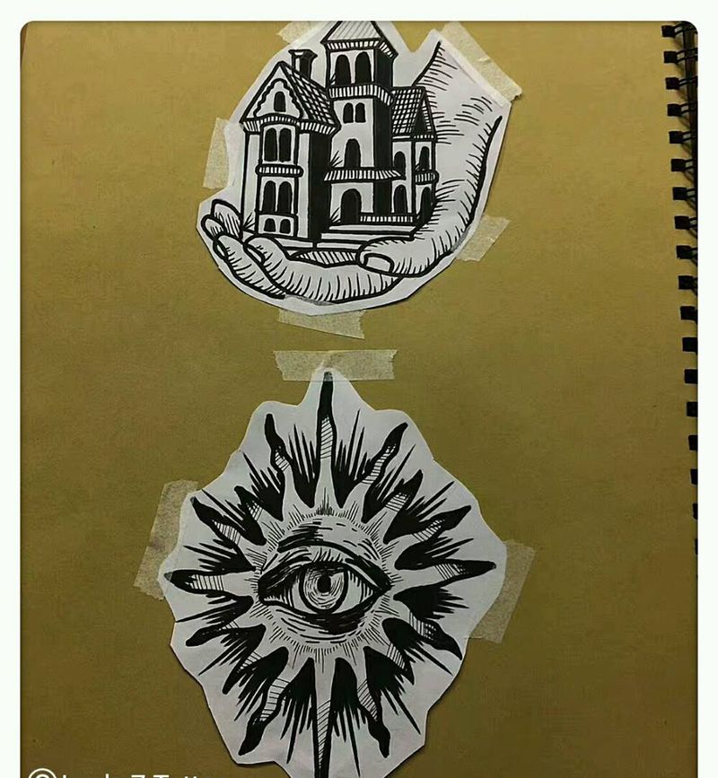 欧美|原创小稿|幸运7纹身纹身图片_欧美原创手稿纹身图案