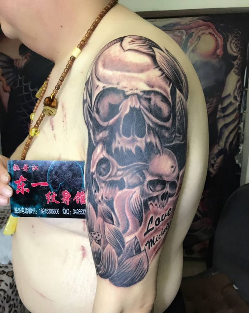 欧美骷髅纹身纹身图片