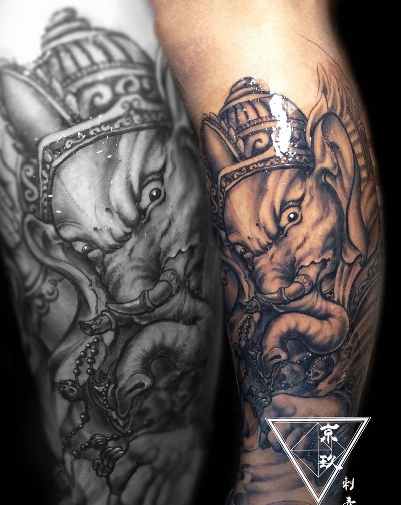 象神纹身图片
