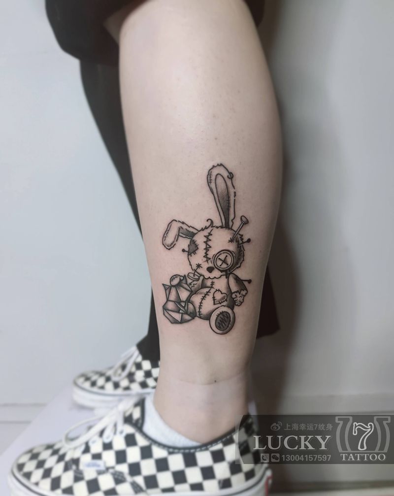 修改|暗黑小兔子|幸运7纹身纹身图片_脚踝修改暗黑纹身图案