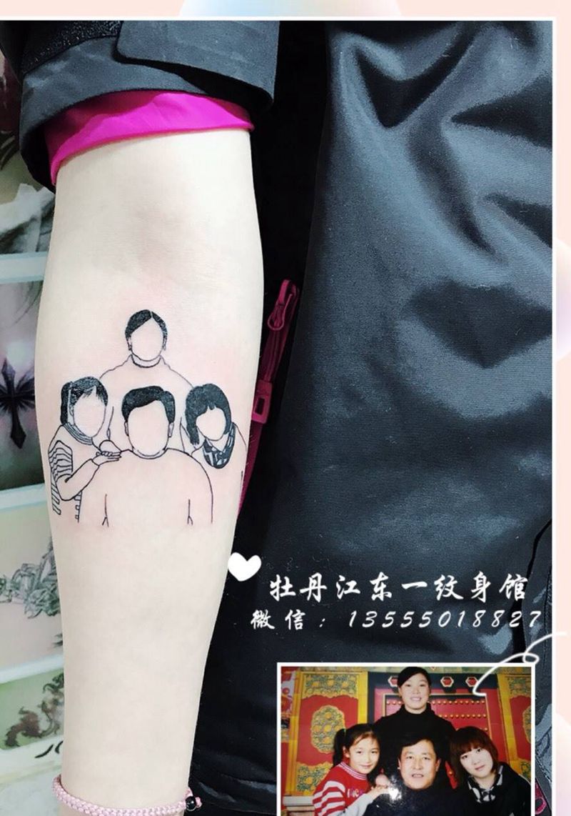 全家福,小清新纹身图片