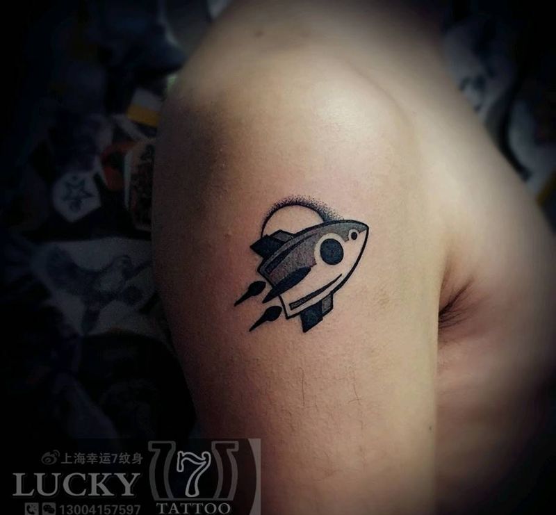 火箭|幸运7纹身纹身图片_手臂图腾原创成品纹身图案