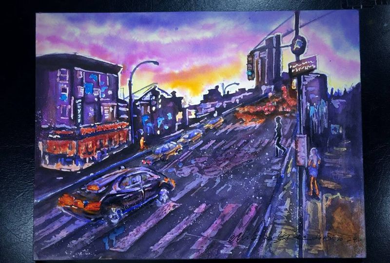 画画的乐趣纹身图片_水彩水墨纹身图案