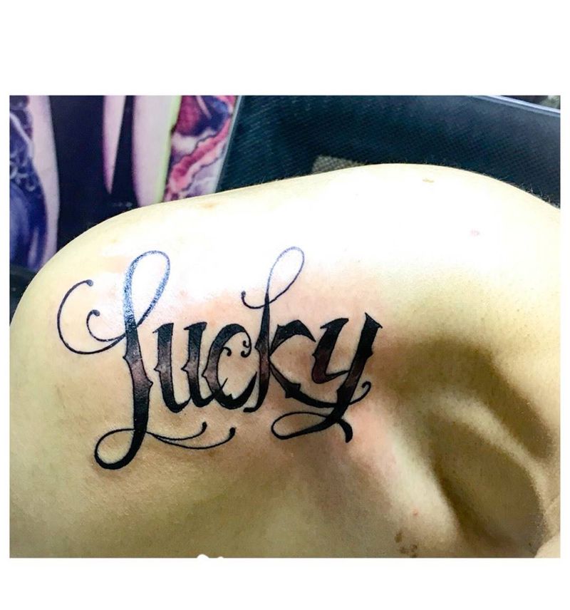 花体英文纹身图片